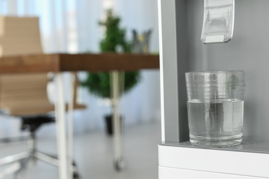Office water dispenser in Melbourne workplace